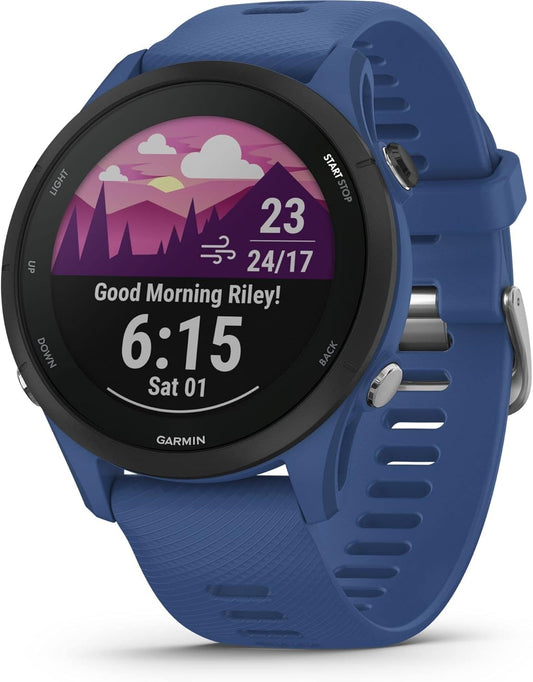 Garmin Forerunner 255 GPS 46mm Running Smartwatch, Lightweight, Advanced Training & Insights, Safety & Tracking Features, up to 14 days Battery Life, Tidal Blue