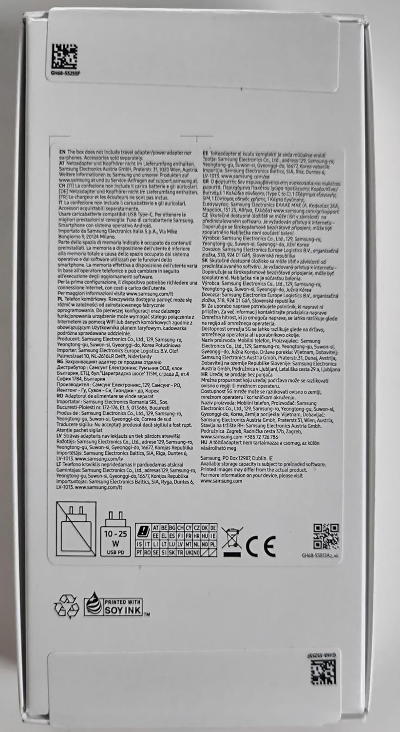 Samsung Galaxy A26 5G 8GB-256GB Negro (Black) Dual SIM A266 - [Italian, Hungarian, Polish, Romanian, Austrian, Swiss version]