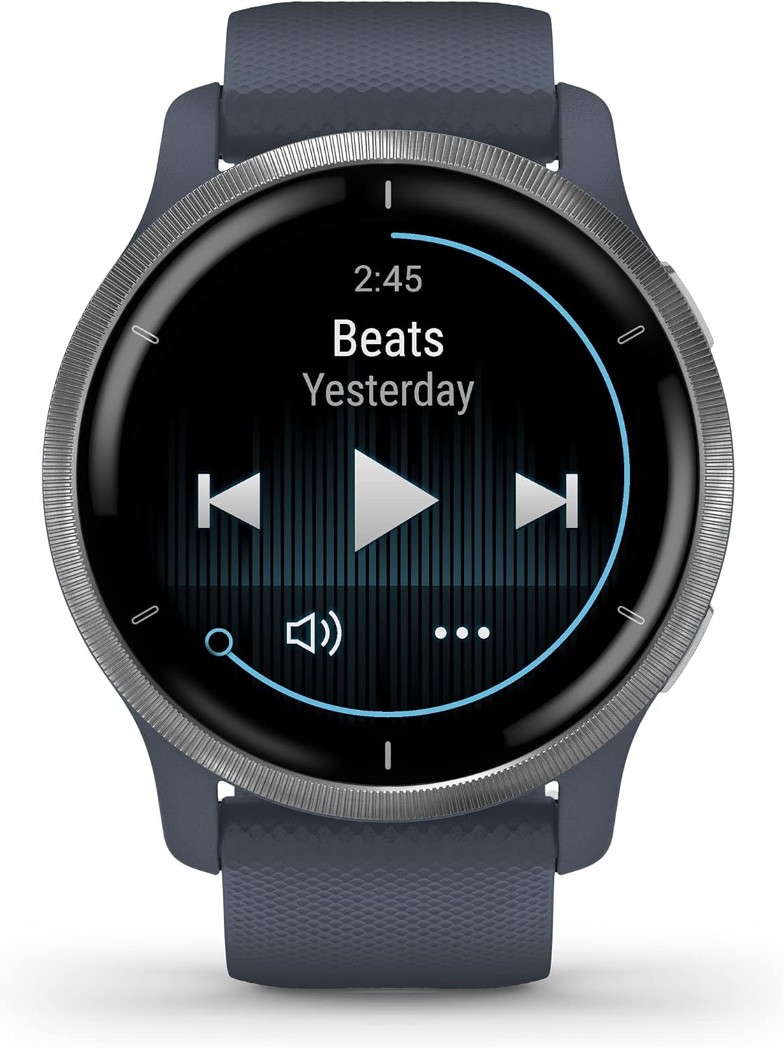 Garmin Venu 2 GPS 43mm Smartwatch, AMOLED Touchscreen, All-day Advanced Health & Fitness Features, Music Storage, Wellness Smartwatch with up to 11 days battery life, Granite Blue