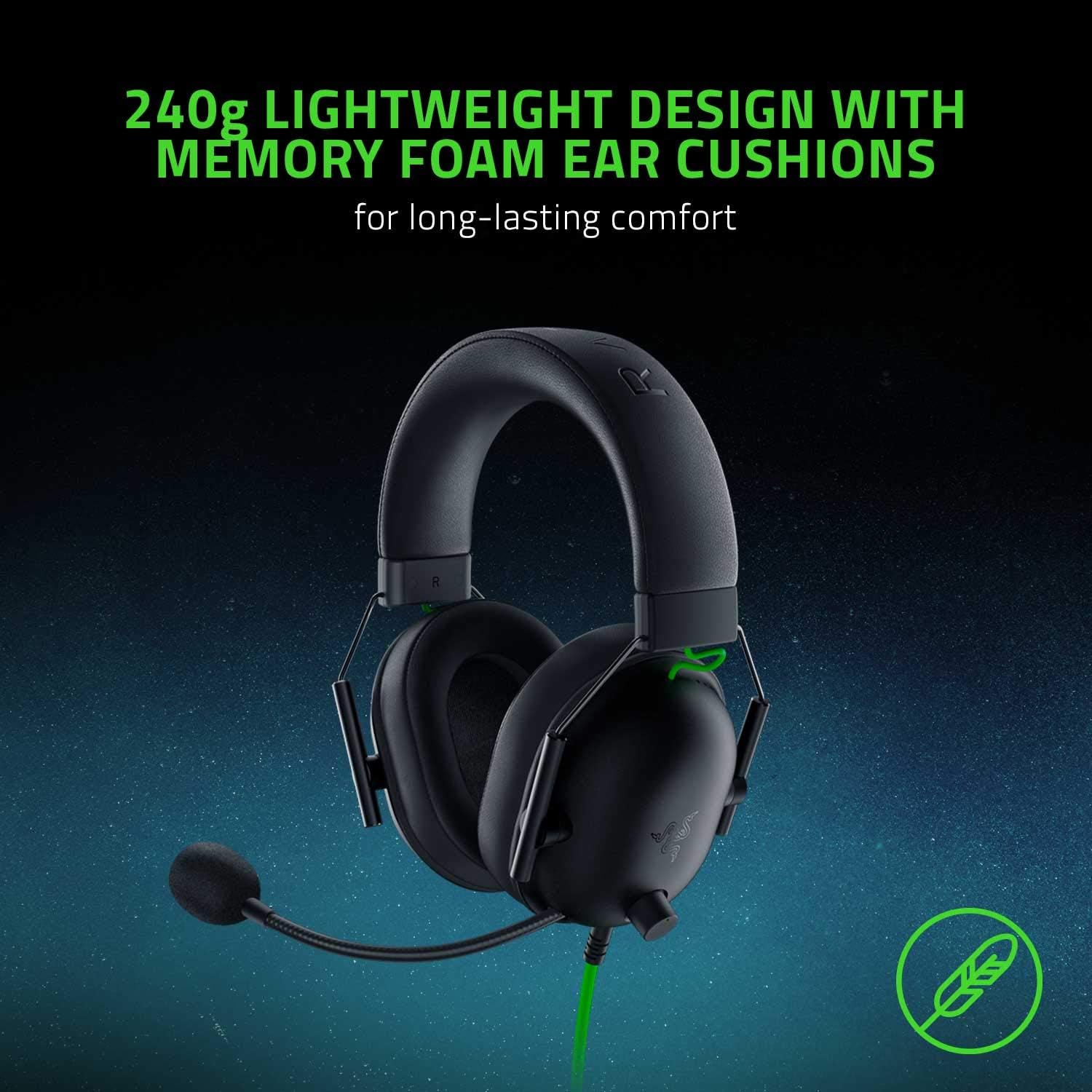 Razer Shark V2 X - Multi-Platform Wired Esports Headset (Triforce 50 mm Drivers, Advanced Passive Noise Cancellation, 7.1 Surround Sound, Hyperclear Cardioid Mic)