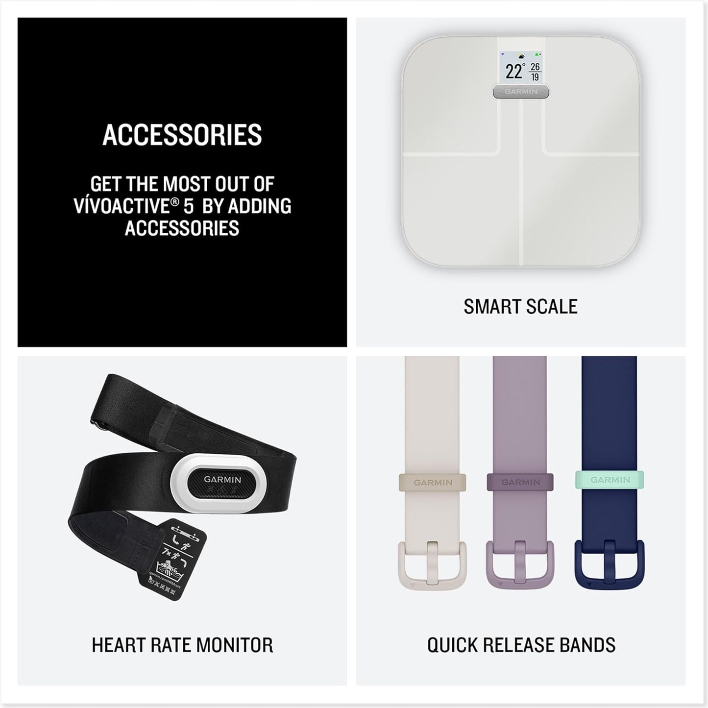 Garmin vívoactive 5 GPS Smartwatch, AMOLED Touchscreen