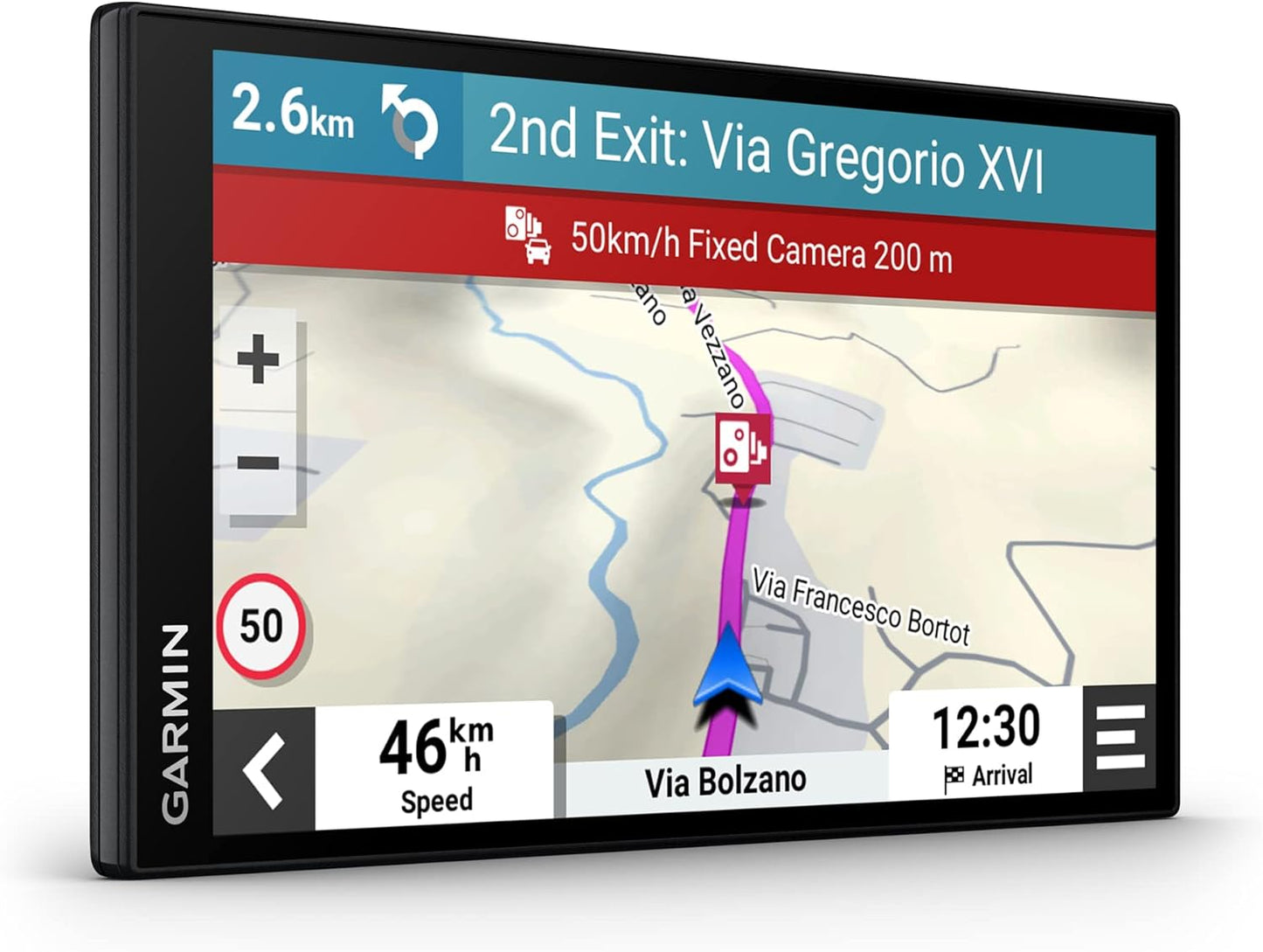 Garmin DriveSmart 76,GPS Sat Nav, 7" Display, Map Updates for UK, Ire and Full Europe, Live Traffic via app, Bluetooth Hands-free Calling,Voice Commands/Smart Features