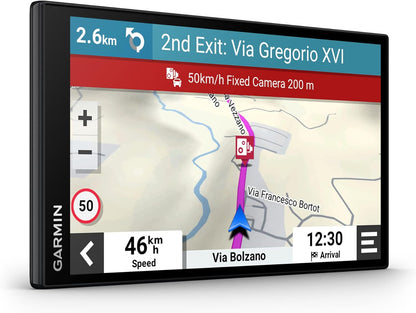 Garmin DriveSmart 76,GPS Sat Nav, 7" Display, Map Updates for UK, Ire and Full Europe, Live Traffic via app, Bluetooth Hands-free Calling,Voice Commands/Smart Features