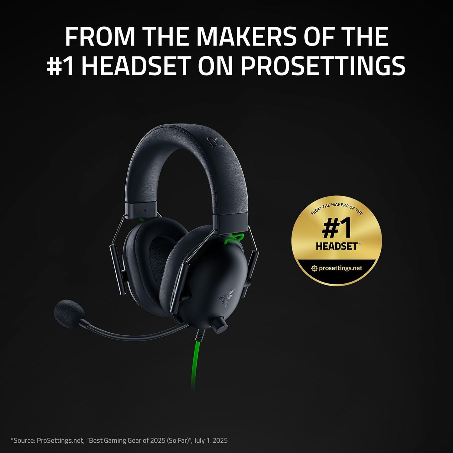 Razer Shark V2 X - Multi-Platform Wired Esports Headset (Triforce 50 mm Drivers, Advanced Passive Noise Cancellation, 7.1 Surround Sound, Hyperclear Cardioid Mic)