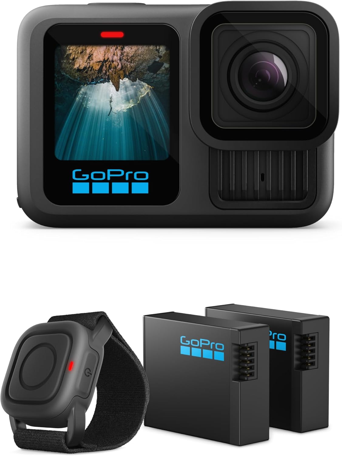 GoPro HERO13 Black Action Bundle (Amazon Exclusive) - Includes 2 Enduro Batteries and Waterproof Shutter Remote