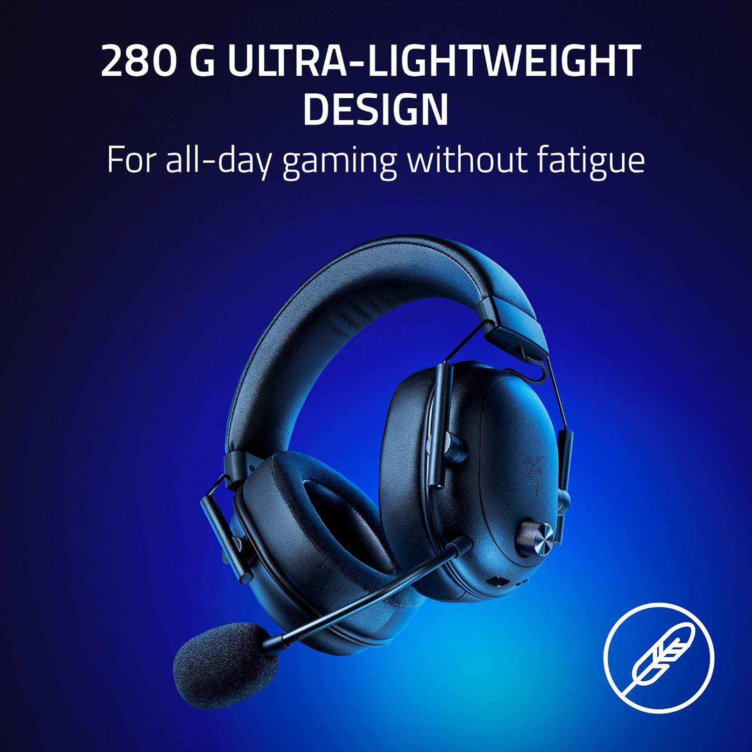 Razer BlackShark V2 Hyperspeed for PC - Wireless E-Sports Gaming-Headset Ultra Lightweight 280g (Super Wideband Microphone, TriForce Titanium 50mm Driver, Sound Isolating foam)