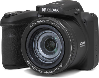 KODAK Pixpro Astro Zoom AZ405 - Digital Bridge , 40x Zoom, 24 mm Wide-angle Lens, 20 Megapixels, 3" LCD Display, 1080p Full HD Video, OIS, AA Battery