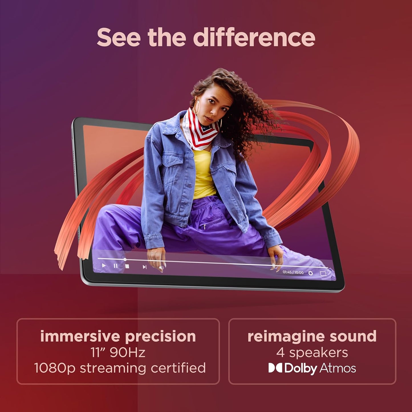 Lenovo Tab M11 Android Tablet | 11 Inch Full HD 1200p | 128 GB | Lenovo Tab Pen | WiFi | 4 GB RAM | Luna Grey | Designed for Portable Entertainment