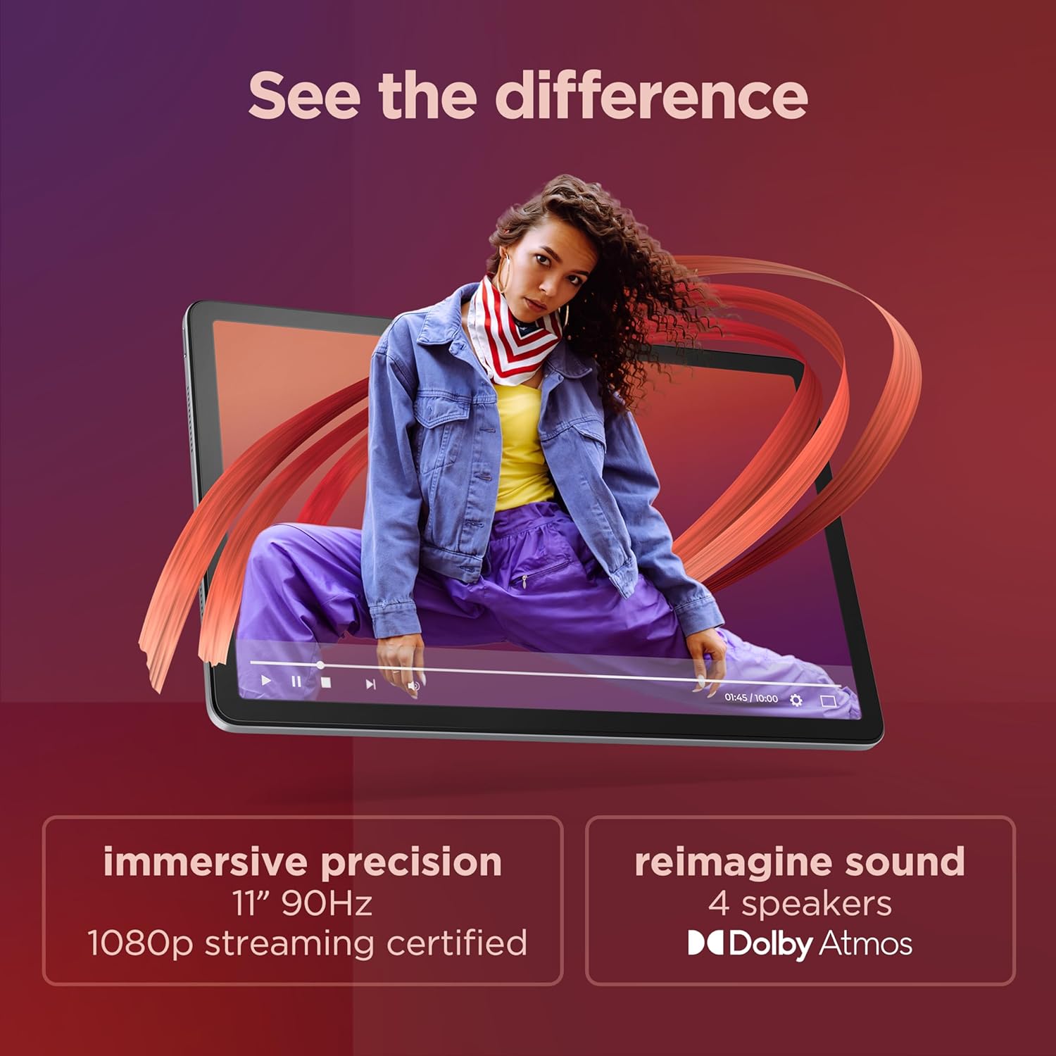 Lenovo Tab M11 Android Tablet | 11 Inch Full HD 1200p | 128 GB | Lenovo Tab Pen | WiFi | 4 GB RAM | Luna Grey | Designed for Portable Entertainment