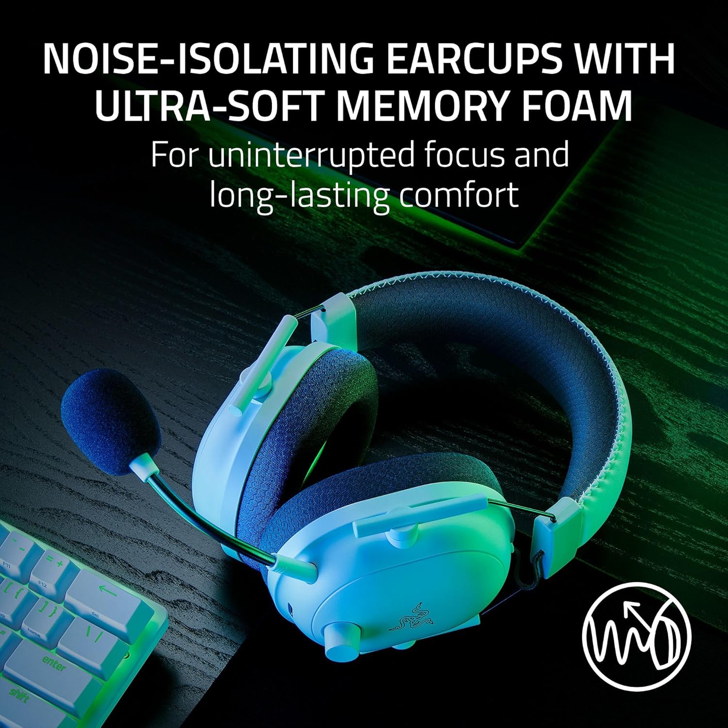 Razer BlackShark V2 Pro (2023) for PC - Premium Wireless E-Sports Headset (HyperClear Super Wideband Mic, TriForce Titanium 50 mm Driver, Bluetooth, Up to 70hrs Battery)