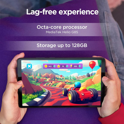 Lenovo Tab One Android Tablet | 8.7 inch HD Display | MediaTek Helio G85 | 4GB RAM | 128GB | Wi-Fi 5 | Clear Case