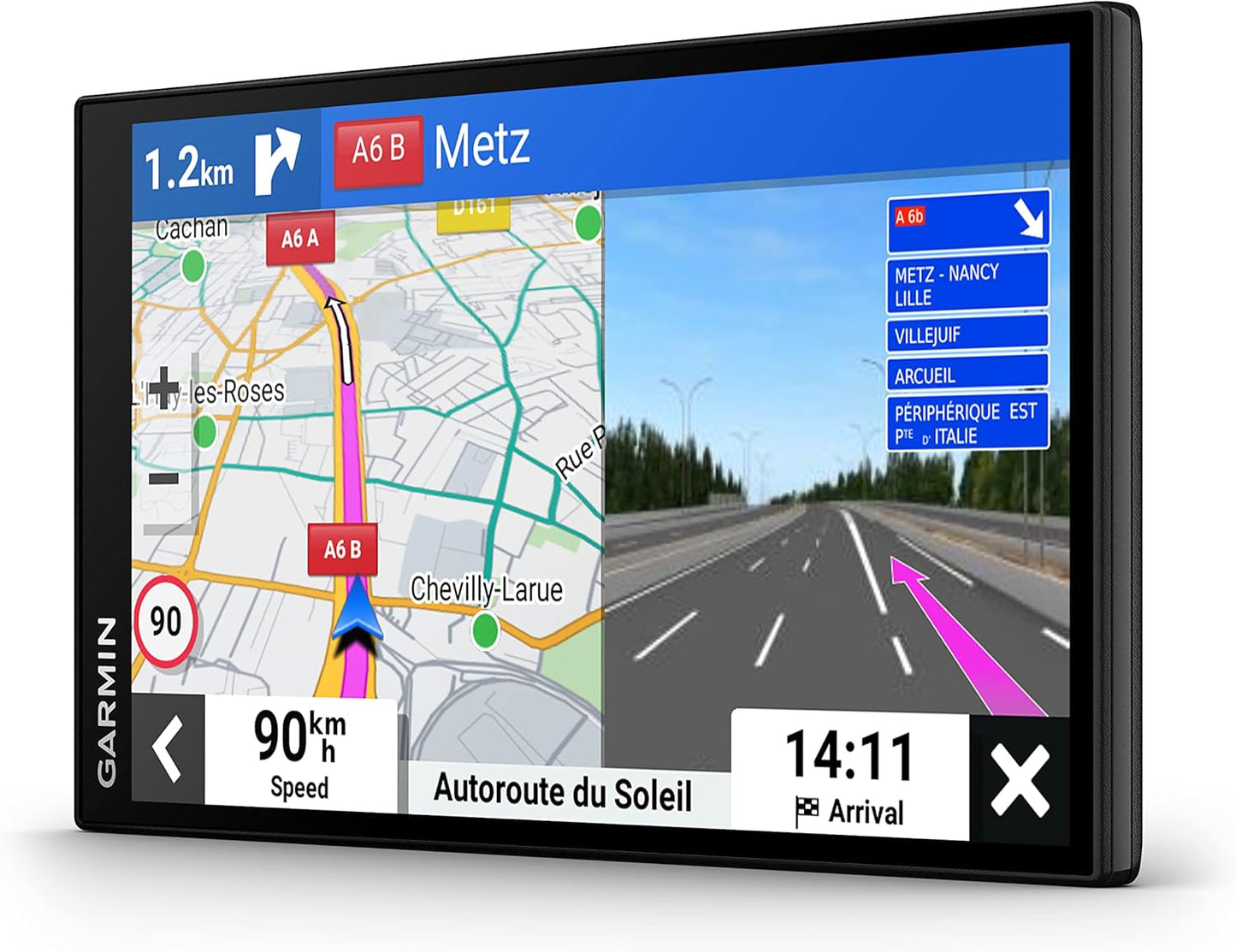Garmin DriveSmart 76,GPS Sat Nav, 7" Display, Map Updates for UK, Ire and Full Europe, Live Traffic via app, Bluetooth Hands-free Calling,Voice Commands/Smart Features
