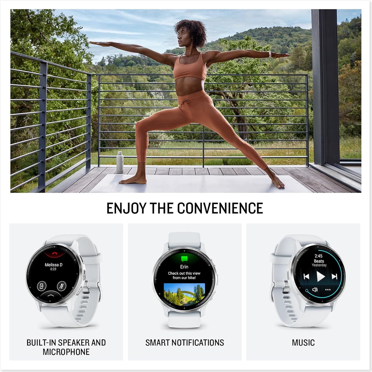 Garmin Venu 3S GPS 41mm , AMOLED Touchscreen, All-day Advanced Health & Fitness Features, Voice Functionality, Music Storage, Wellness with up to 10 days battery life,