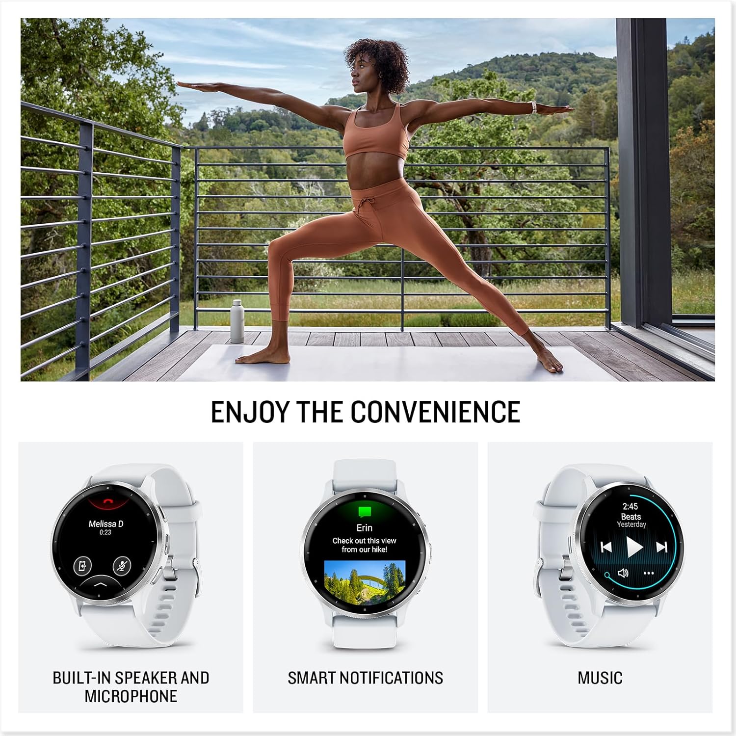 Garmin Venu 3S GPS 41mm , AMOLED Touchscreen, All-day Advanced Health & Fitness Features, Voice Functionality, Music Storage, Wellness with up to 10 days battery life,