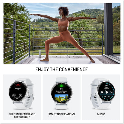 Garmin Venu 3S GPS 41mm , AMOLED Touchscreen, All-day Advanced Health & Fitness Features, Voice Functionality, Music Storage, Wellness with up to 10 days battery life,