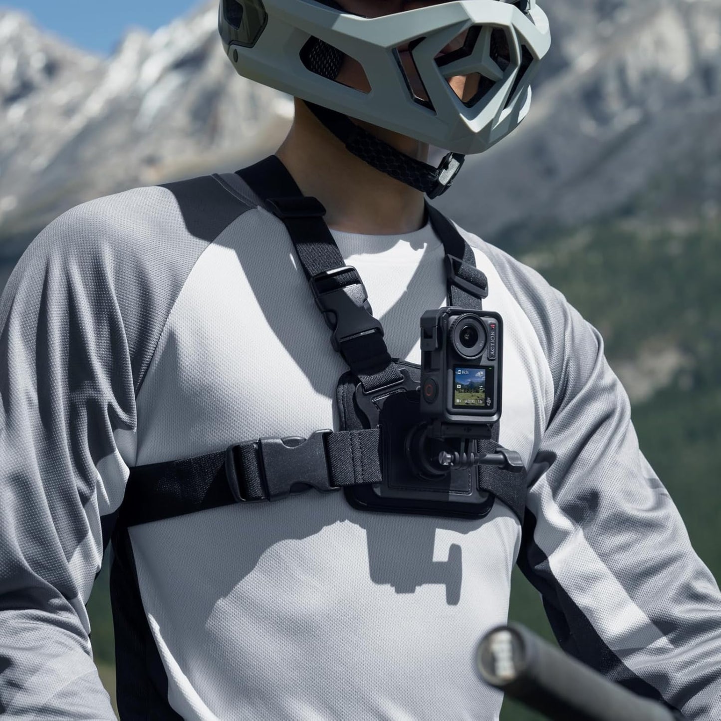 DJI Osmo Action 4 - Get Quality 4K/120fps Footage with an Immersive 155º FOV, Body Camera with a 1/1.3-Inch Sensor, HorizonSteady, with Wearable Chest Strap Mount